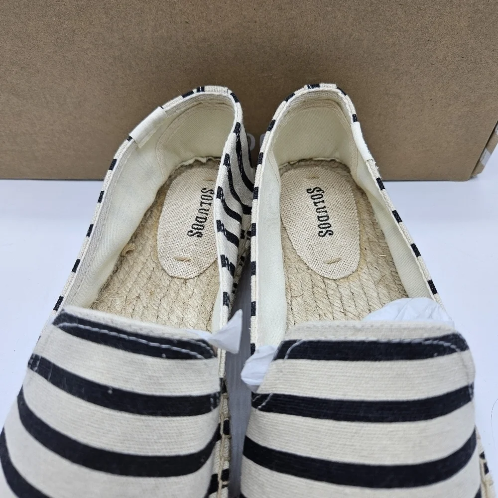 NWT Soludos Classic stripe smoking slipper size 8 1/2